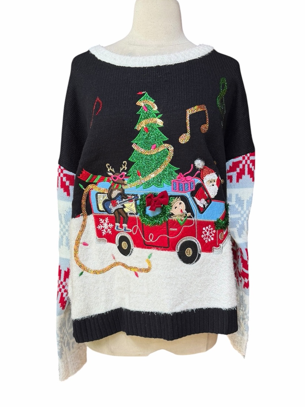 NWOT Celebrate Together Christmas Party Bus Ugly Christmas Sweater